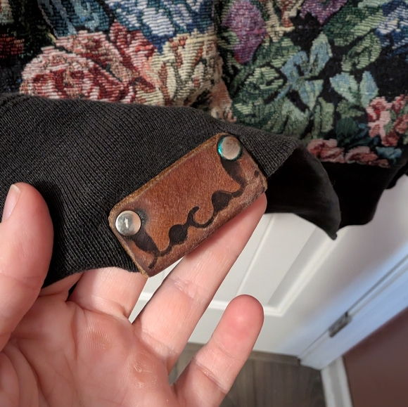 Local Knit Tapestry Hoodie Unisex Medium Black/Multi Color - Picture 4 of 10